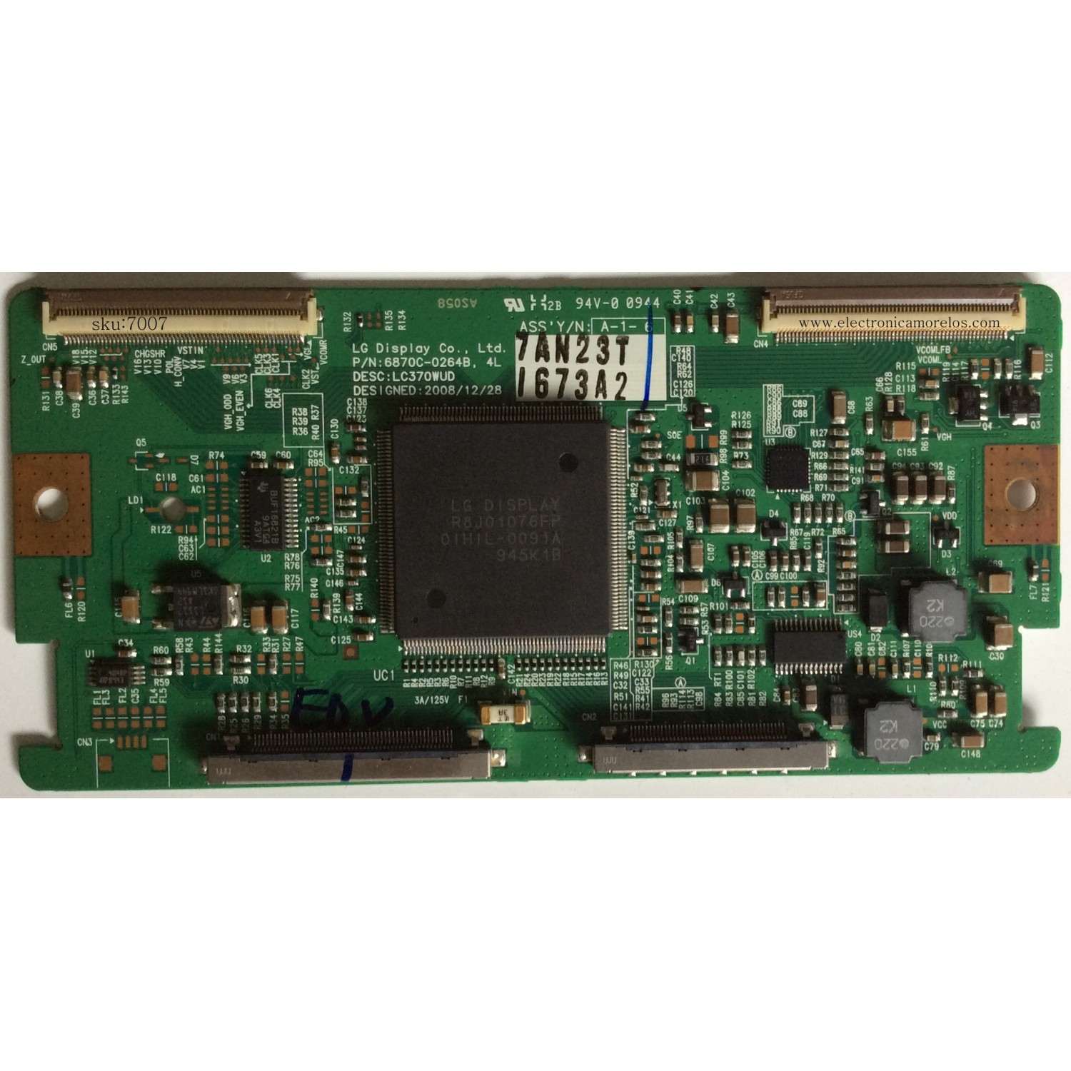 T-CON / LG 6871L-1673A / 1673A / 6870C-0264B / MODELO 37LH7000-ZA BEKVLJG / VIZIO SV370XVT / SUSTITUTAS 6871L-1683A / 6871L-1588A / 6871L-1631B / PANEL LC370WUD(SB)(T1)