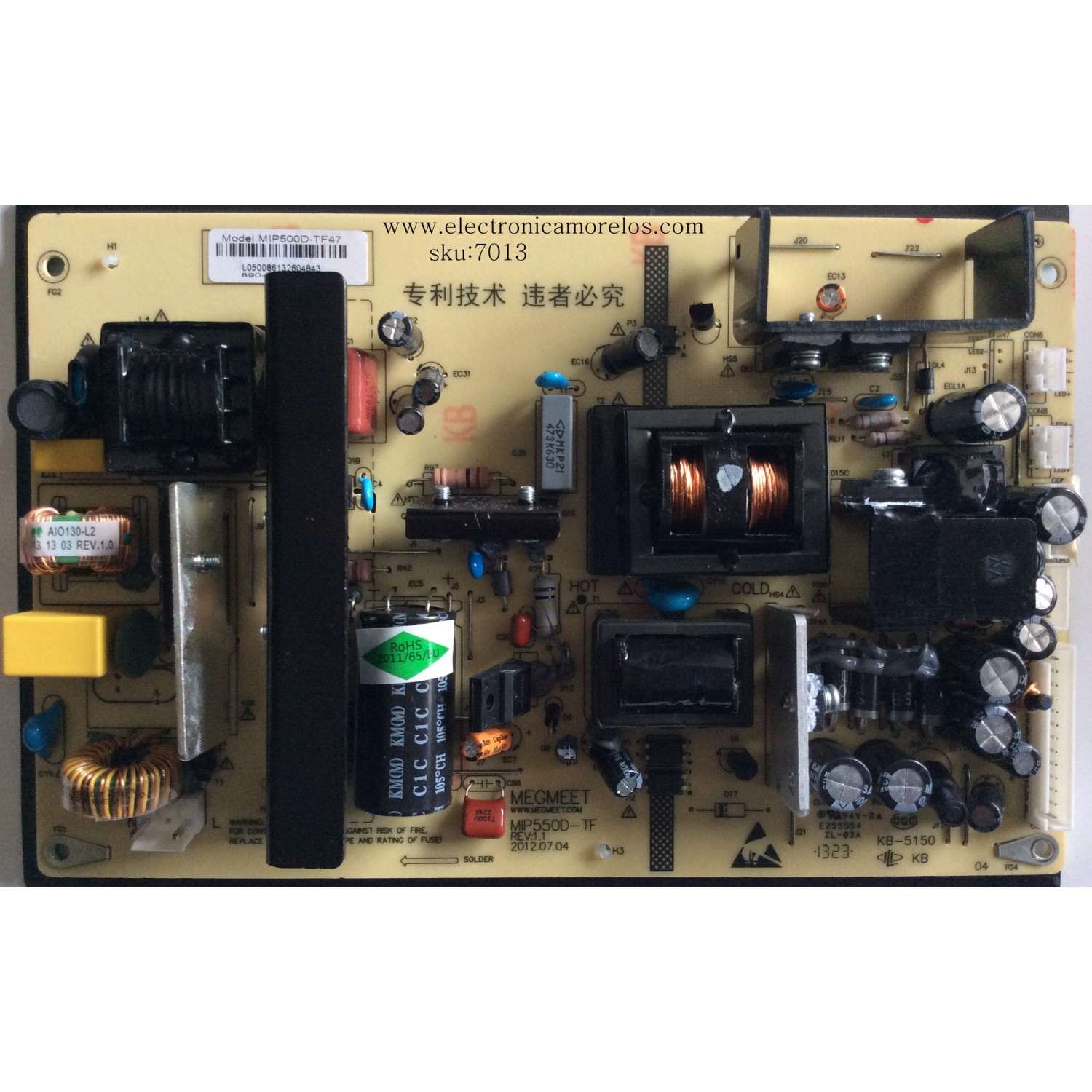 FUENTE DE PODER / SEIKI MIP500M-TF47 / MIP550D-TF / MODELO SE47FY19	