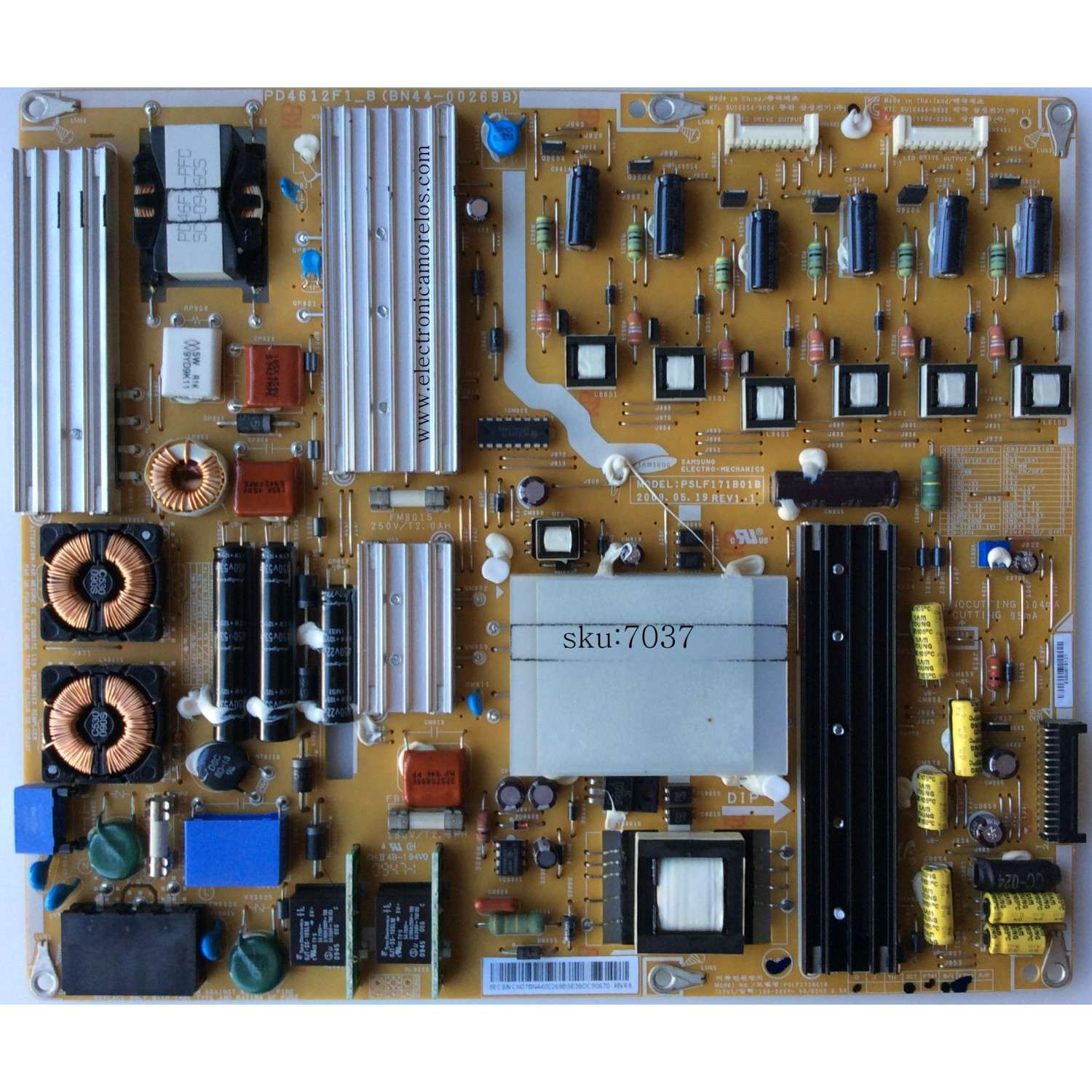 FUENTE DE PODER PARA TV SAMSUNG / NUMERO DE PARTE / BN4400269B / PSLF171B01B / BN44-00269B / PD4612F1_B / SUSTITUTA BN4400269A / BN44-00269A / PANELT460FBE1-DB / LTF460HF08-B06 / MODELOS UN46B6000VFXZA / UN46B6000VFUZA / MAS MODELOS EN DESCRIPCIÓN