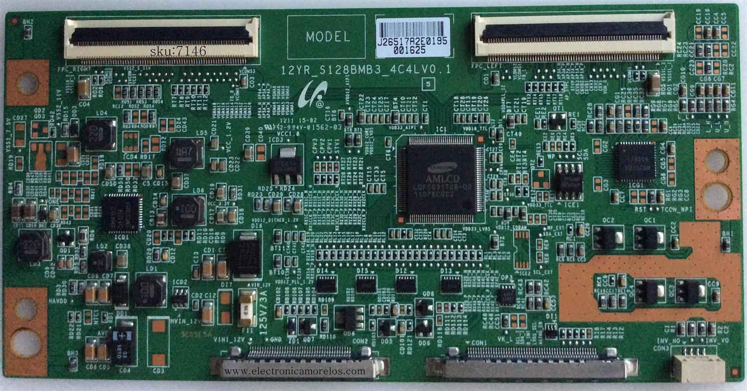 T-CON  RCA / LJ94-26517A / 26517A / 12YR_S128BMB3_4C4LV0.1 / PANEL LC460HJ02-QYE / MODELOS LED46C55R120Q / LED46C45RQ	