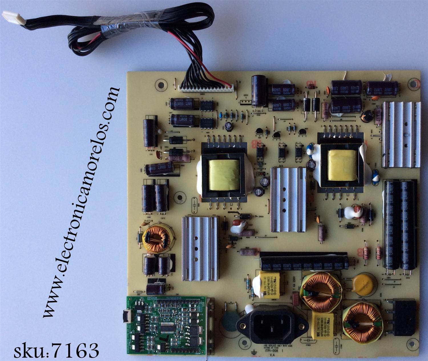 FUENTE DE PODER / VIZIO 790041400500R / ITPI-008 1 / 491A013S1400R / MODELOS E260MV / M260MV