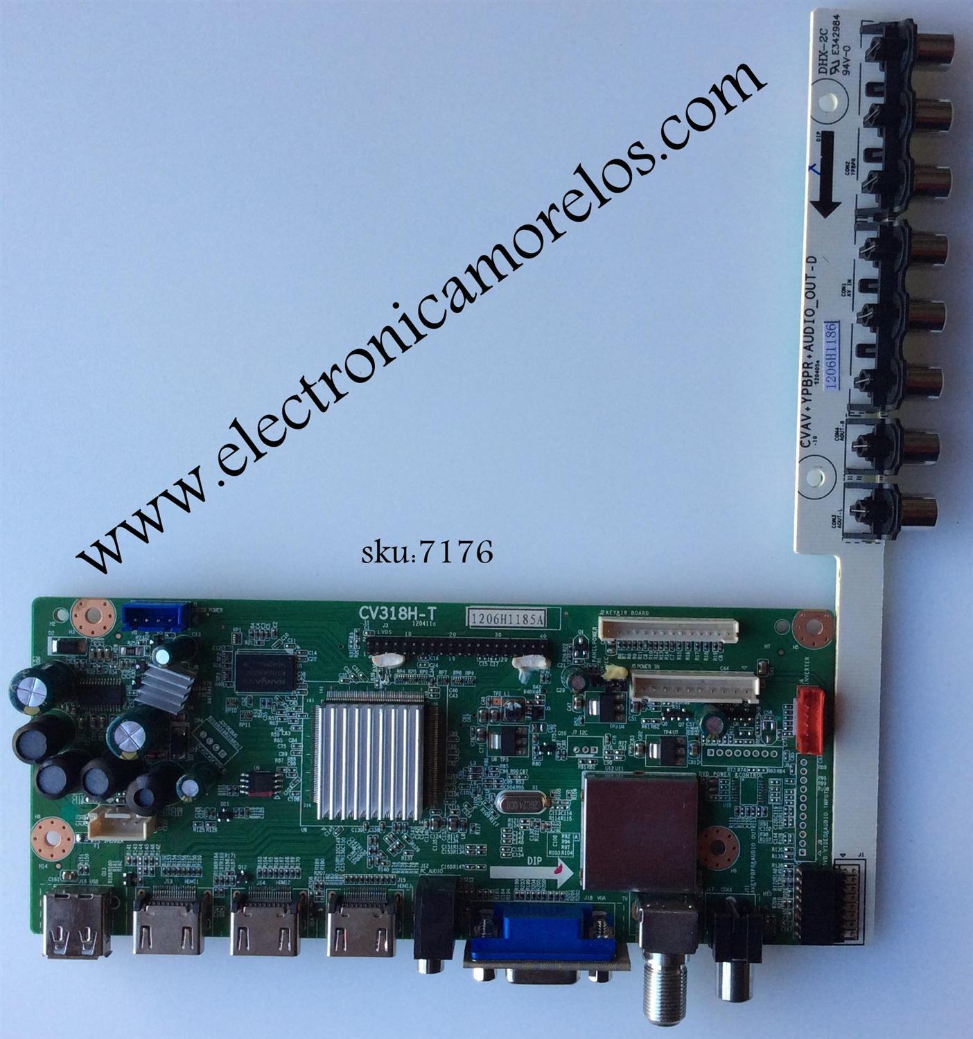 MAIN / SHARP 1206H1185A / CV318H-T / 1206H1186 / MODELO LC-40LE431U / PANEL T400D3-HA24-L04 