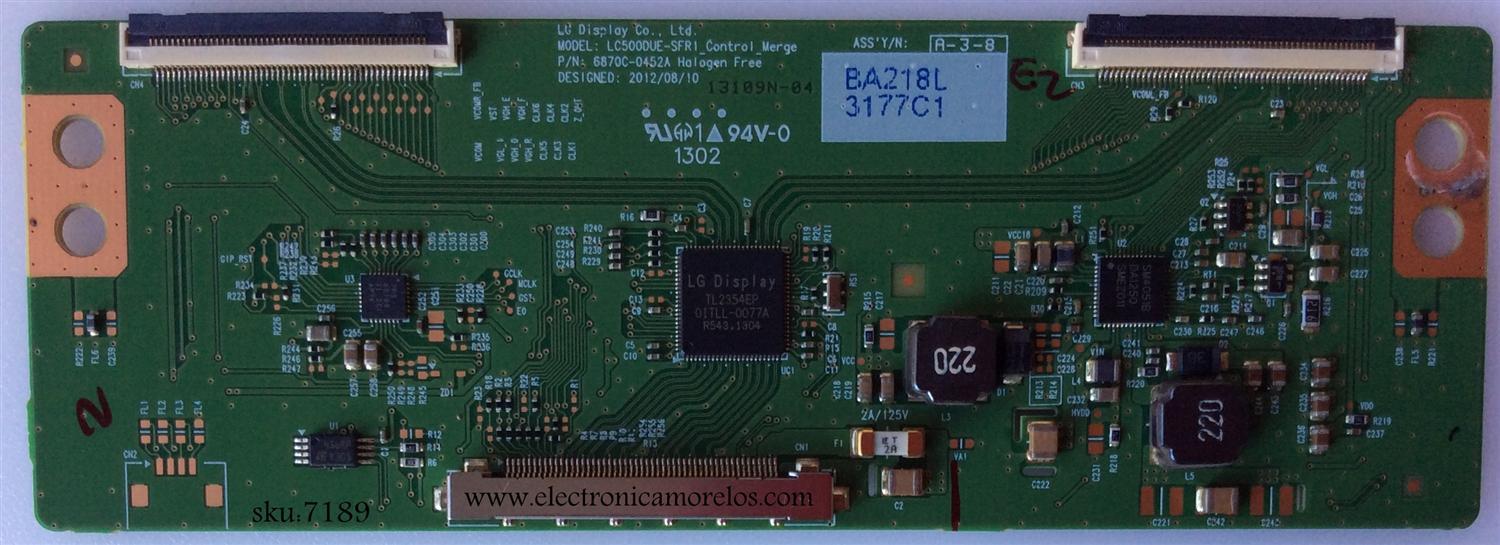 T-CON / LG 6871L-3177C / 3177C / 6870C-0452A / 13109N-04 / MODELO 42LN5400-UA.BUSYLJR	