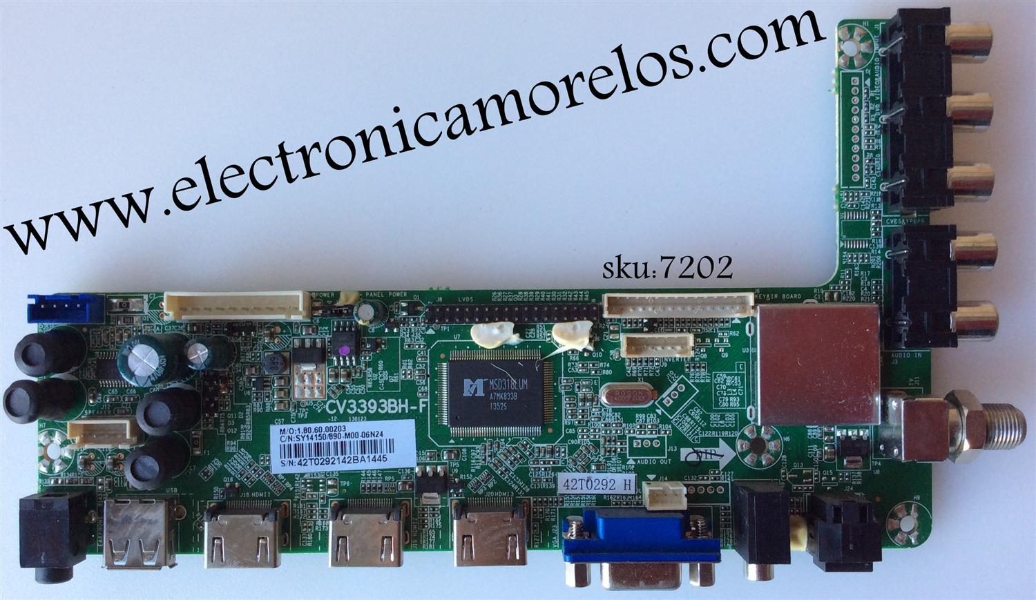 MAIN / SEIKI 42T0292 / 890-M00-06N24 / 1.80.60.00203 / CV3393BH-F / SY14150 / MODELO SE47FY19	