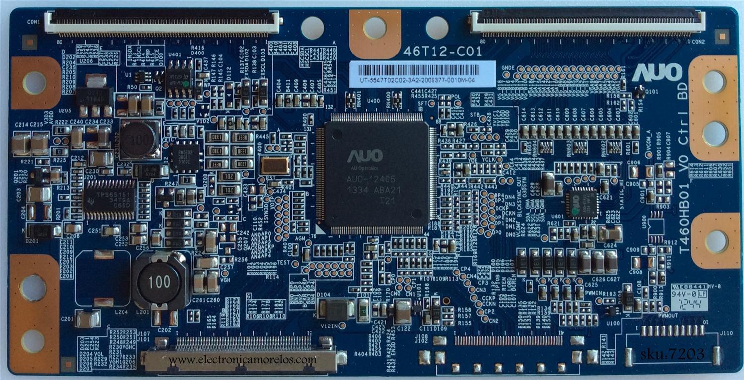 T-CON / SEIKI 55.47T02.C02 / 5547T02C02 / 46T12-C01 / T460HB01 V0 / MODELO MODELO SE47FY19	