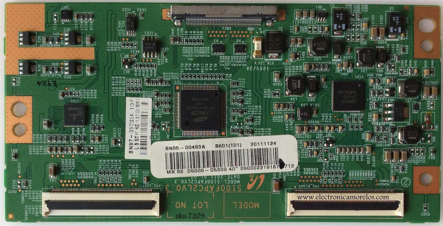 T-CON / SAMSUNG BN95-00493A / BN95-00493A / S100FAPC2LV0.3 / MODELO UN40D5005BFXZA H301	