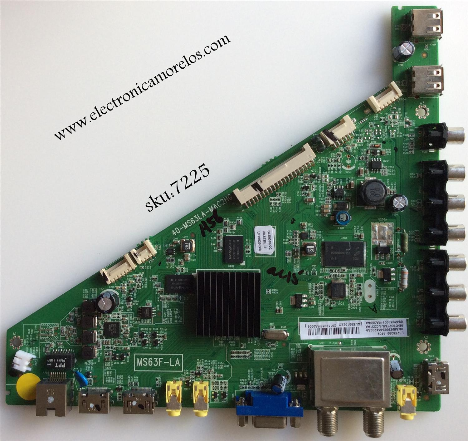 MAIN PARA TV TCL / NUMERO DE PARTE 08-MS63003-MA200AA / 40-MS63LA-MAC2HG / 08-CS32TML-LC231AA / 08-MS63001-MA300AA / MODELO L32E5390