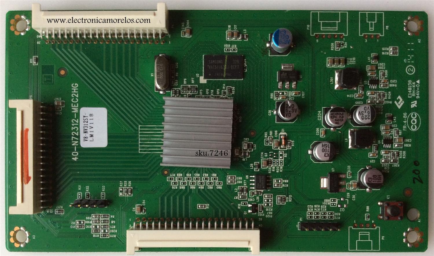 LED DRIVER / SANYO 40-N72312-MEC2HG / V8-NV312SY-LM1V118 / MODELO DP58D34S	