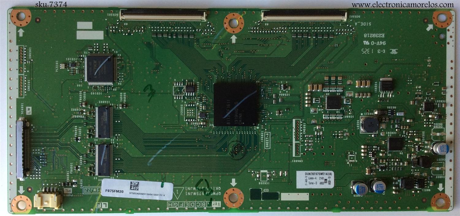 T-CON / SHARP DUNTKF975FM20 / F975FM20 / DUNTKF975WE14 / QPWBXF975WJN1 / QKITPF975WJN1 / PANEL´S JE695D3GW80D / JE695D3GV10V / JE695D3GW8CV / MODELOS LC-60C6500U / LC-60LE650U / LC-60LE657U / LC-70C6500U / LC-70LE650U / LC-70LE657U