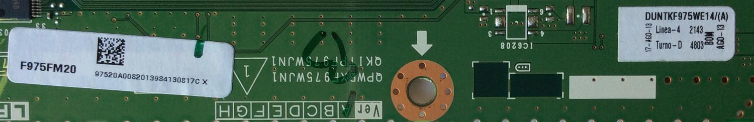 T-CON / SHARP DUNTKF975FM20 / F975FM20 / DUNTKF975WE14 / QPWBXF975WJN1 / QKITPF975WJN1 / PANEL´S JE695D3GW80D / JE695D3GV10V / JE695D3GW8CV / MODELOS LC-60C6500U / LC-60LE650U / LC-60LE657U / LC-70C6500U / LC-70LE650U / LC-70LE657U - Imagen 2