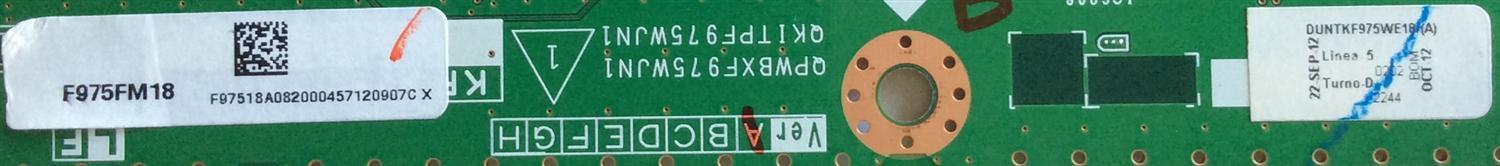 T-CON / SHARP DUNTKF975FM18 / F975FM18 / KF975 / DUNTKF975WE18 / QPWBXF975WJN1 / QKITPF975WJN1 / XF975WJZZ / MODELO LC80LE632U	 - Imagen 2