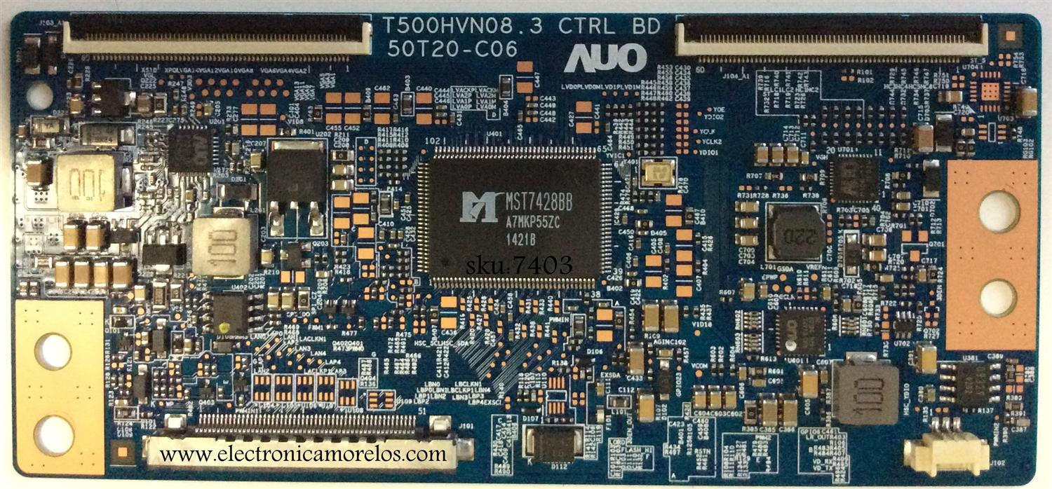 T-CON / HISENSE 55.50T20.C04 / 5550T20C04 / T500HVN08.3 / 50T20-C06 / PANEL´S HD500DF-B57(010)\S0 / HD500DF-B53\S1\GM\ROH / MODELOS 50H5G / 50K22DG / 50H5GB / NS-50D550NA15