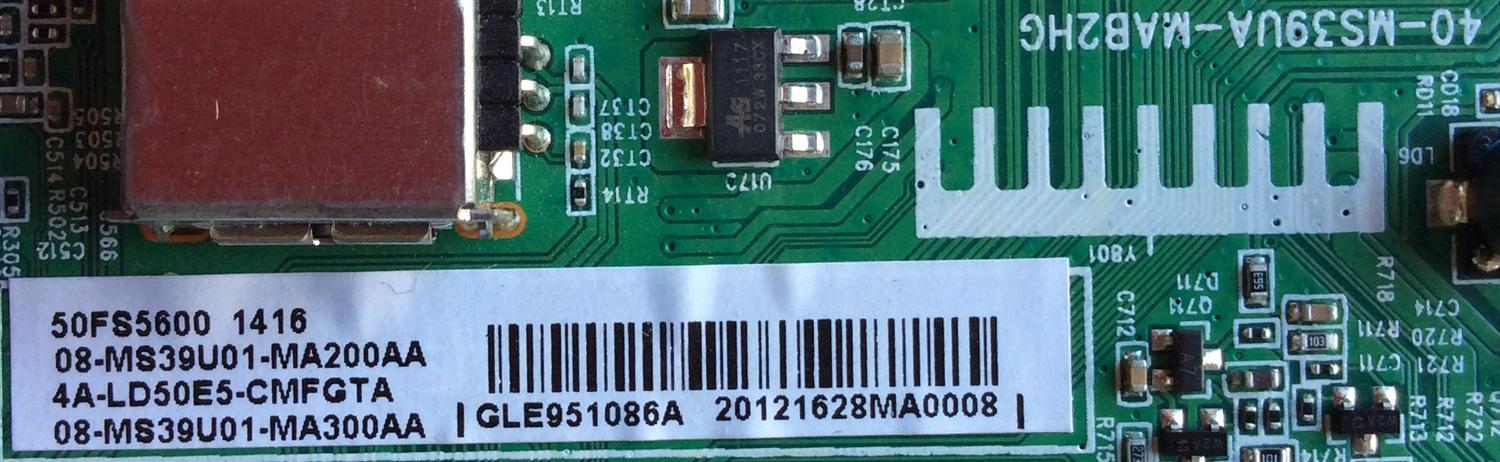MAIN / 4A-LD50E5-CMFGTA / 08-MS39U01-MA200AA /  08-MS39U01-MA300AA / 40-MS39UA-MAB2HG / MODELO 50FS5600	 - Imagen 2