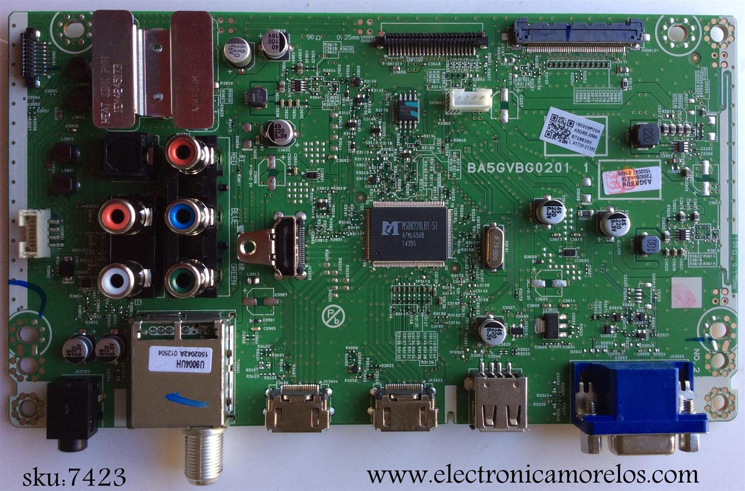 MAIN / SANYO A5GREUH / A5GRE-MMA / BA5GVBG0201 1 / MODELO FW55D25F	