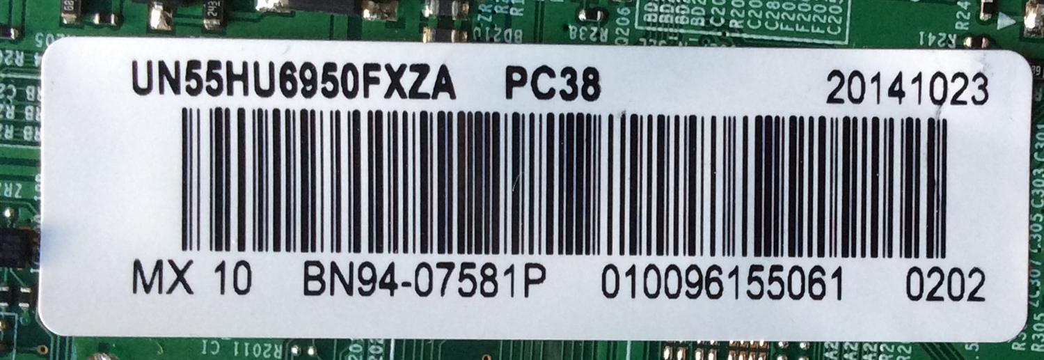 MAIN PARA TV SAMSUNG / NUMERO DE PARTE BN94-07581P / BN97-08125A / BN41-02206B / BN9407581P / PANEL CY-GH055HGLV7H / MODELO UN55HU6950 / UN55HU6950FXZA TS01 - Imagen 3