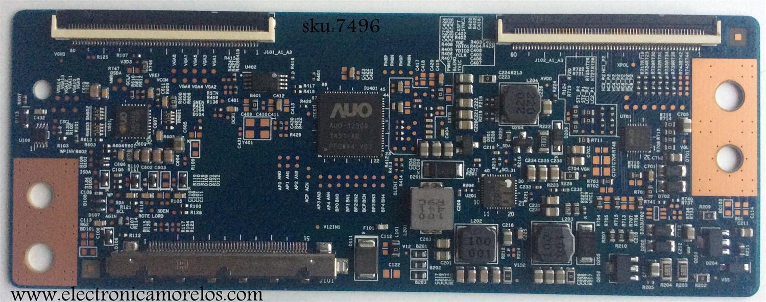 T-CON PARA TV VIZIO / WESTINGHOUSE / NUMERO DE PARTE 5555T23C05 / 42T34-C03 / SUSTITUTAS 5555T23C02 / 5555T23C07 / 5555T23C09 / PANEL´S MD5533YTAF / T550HVN08.1 / TPT550J1-HVN08.U / MODELOS ELEFW5517 / E55-C1 / E55-C2 LWZ2S / DWM55F1G1