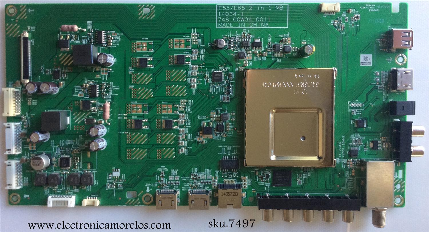 MAIN / VIZIO 755.00W01.C001 / 75500W01C001 / 75500W01G001 / E55/E65 2 / 14034-1 / 14034-1 / MODELO E55-C2 LWZ2SHAR	