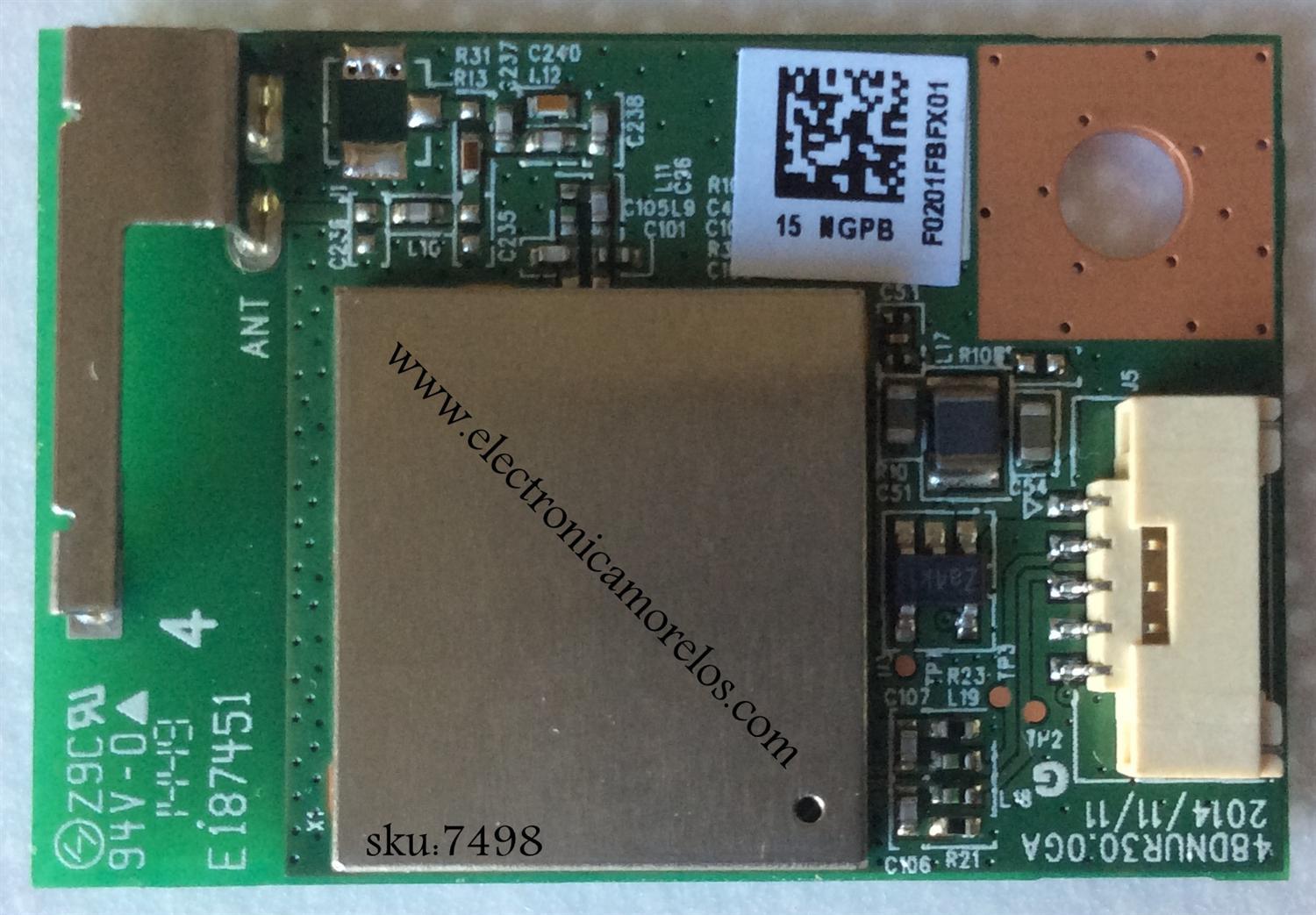 MODULO DE WI-FI / VIZIO DNUR-W1 / 054.03059.0011 / 48DNUR30.0GA / 91DNUR13.GK4 / NKR-DNURW1 / 4441A-DNURW1 / MODELO E55-C2 LWZ2SHAR	