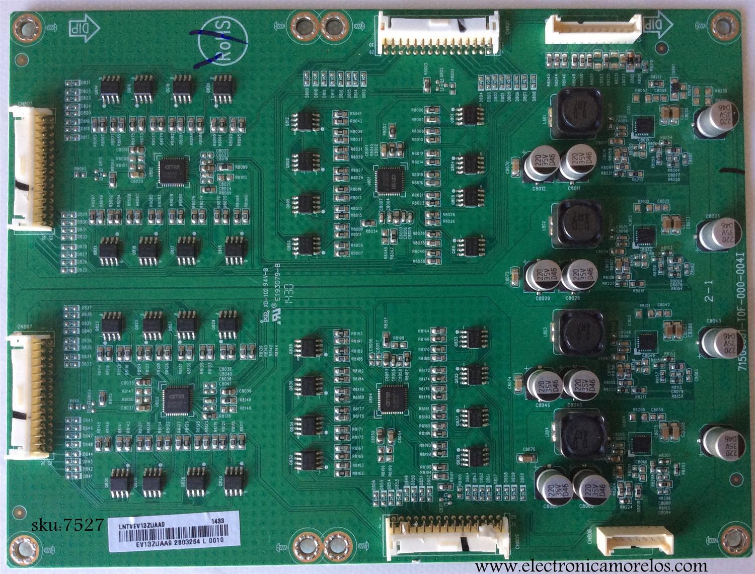 LED DRIVER PARA TV VIZIO / NUMERO DE PARTE LNTVEV13ZUAA9 / 715G6831-T0F-000-004I / 715G6831-T01-000-004I / PANEL TPT500DK-QS1 REV:SC1E / MODELOS P502UI-B1 / P502UI-B1E LTY6RKBQ