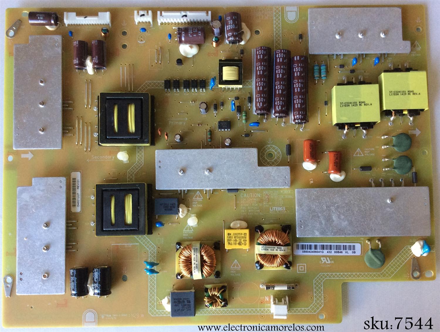 FUENTE DE PODER / VIZIO 056.04245.6041 / 056042456041 / PA-3241-1W / 056042456041G / 056.04245.6041G / MODELOS P552UI-B2C / P552Ui-B2 LWJJRNAQ
