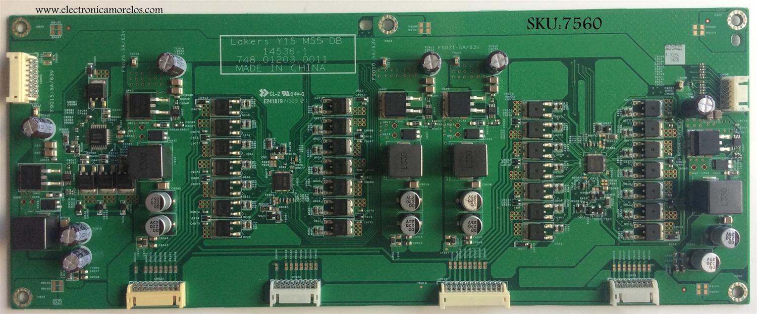 LED DRIVER / VIZIO 791.01210.0004 / 755012030001 / 14536-1 / 748.01203.0011 / MODELO M55-C2 LWJASBAR	