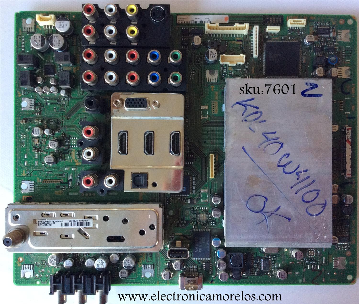MAIN / SONY A-1547-089-A / A1506072C / 1-876-561-13 / MODELO KDL-40W4100	