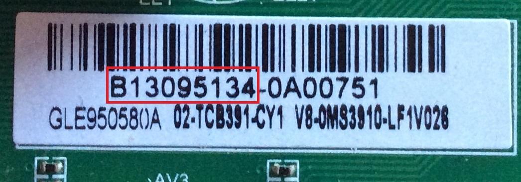 MAIN  PARA TV EKT NUMERO DE PARTE  B13095134 / T.MS3391.73 / GLE950580A / 02-TCB391-CY1 / V8-0MS3910-LF1V026 - Imagen 2