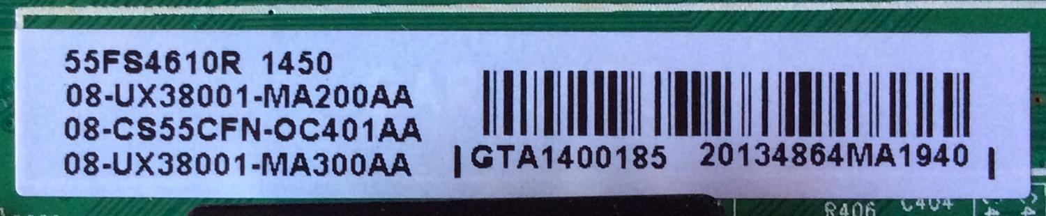 MAIN / TCL 08-CS55CFN-OC401AA / 08-UX38001-MA200AA / 08-UX38001-MA300AA / V8-UX38001-LF1V016 / 40-UX38NA-MAF2HG / MODELO 55FS4610RTEAA / 55FS3700 - Imagen 2