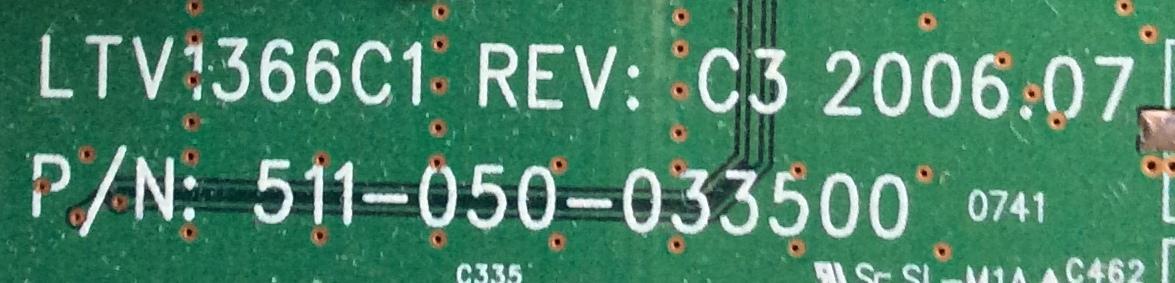 MAIN / PLANAR 511-050-033500 / 331-60C10-0250-DW / LTV1366C1 REV:C3 / MODELO PD520	 - Imagen 2