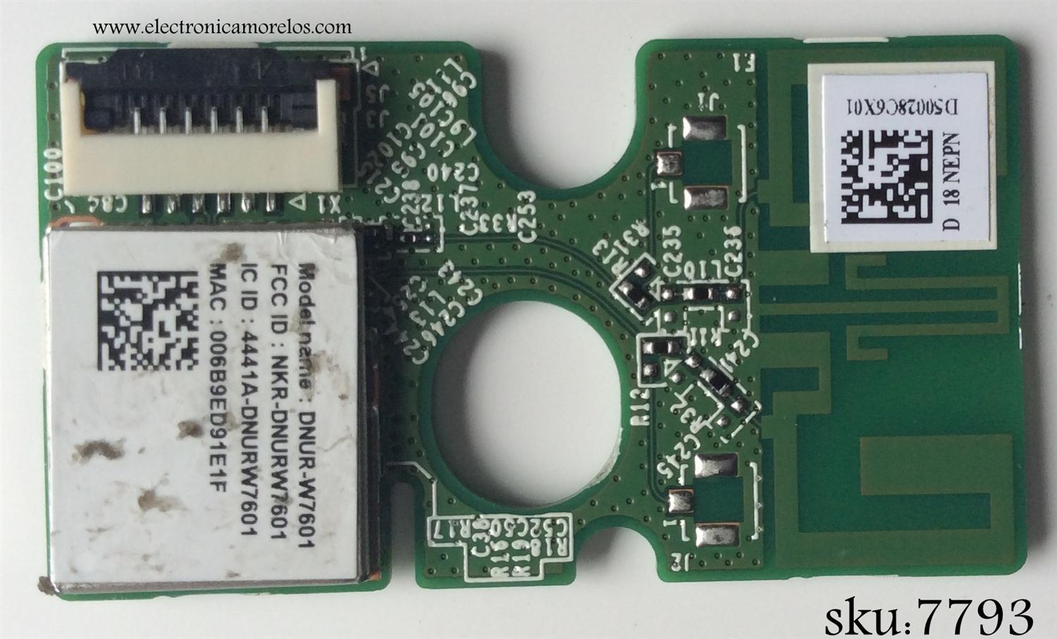 MODULO DE WI-FI / VIZIO 54.03342.781 / DNUR-W7601 / MODELO M321i-A2 LWJ2OPAP	