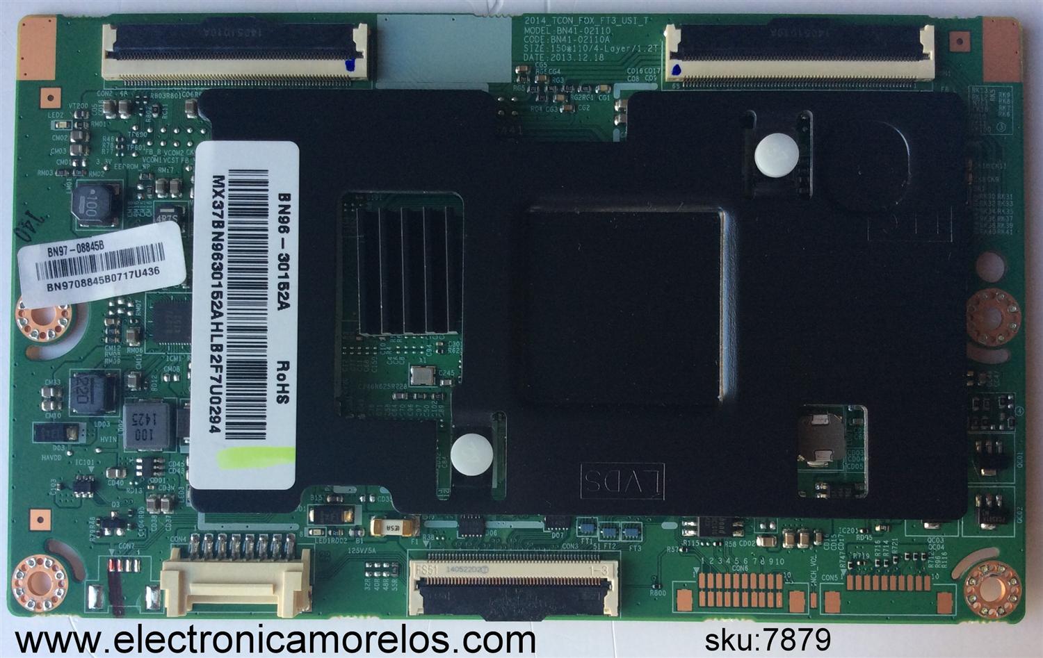 T-CON / SAMSUNG BN96-30152A / BN97-08845B / BN41-02110A / MODELOS UN55H6300AFXZA / UN55H6350AFXZA UH02 / UN55H6400AFXZA US02 / PANEL CY-GH055CSLV7H