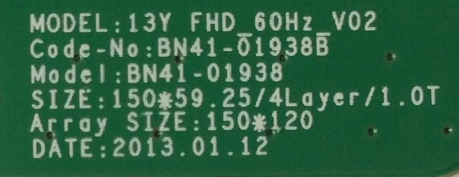T-CON  / SAMSUNG BN96-30131A / BN41-01938B / BN97-10105B / PANEL CY-DF400BGLV8H / MODELOS UN40H5201AFXZA VF12 / UN40H5201AFXZA VF11 - Imagen 2