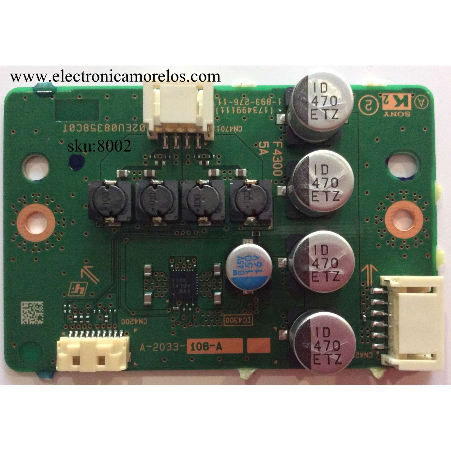 TARJETA K2 SONY 4K 3D / A-2033-108-A / 02EU08358C0T / 173499111 / 1-893-276-11 / PANEL`S SYV5535 / SYV4931 / MODELOS XBR-49X850B / XBR-55X850B / XBR-65X850B