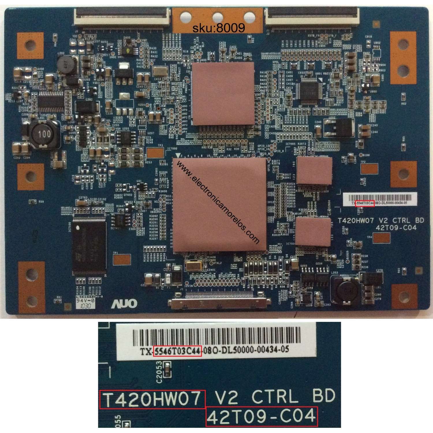 T-CON / RCA 55.46T03.C44 / T420HW07 / 42T09-C04 / 5546T03C44 / MODELO 46LA45RQ 	