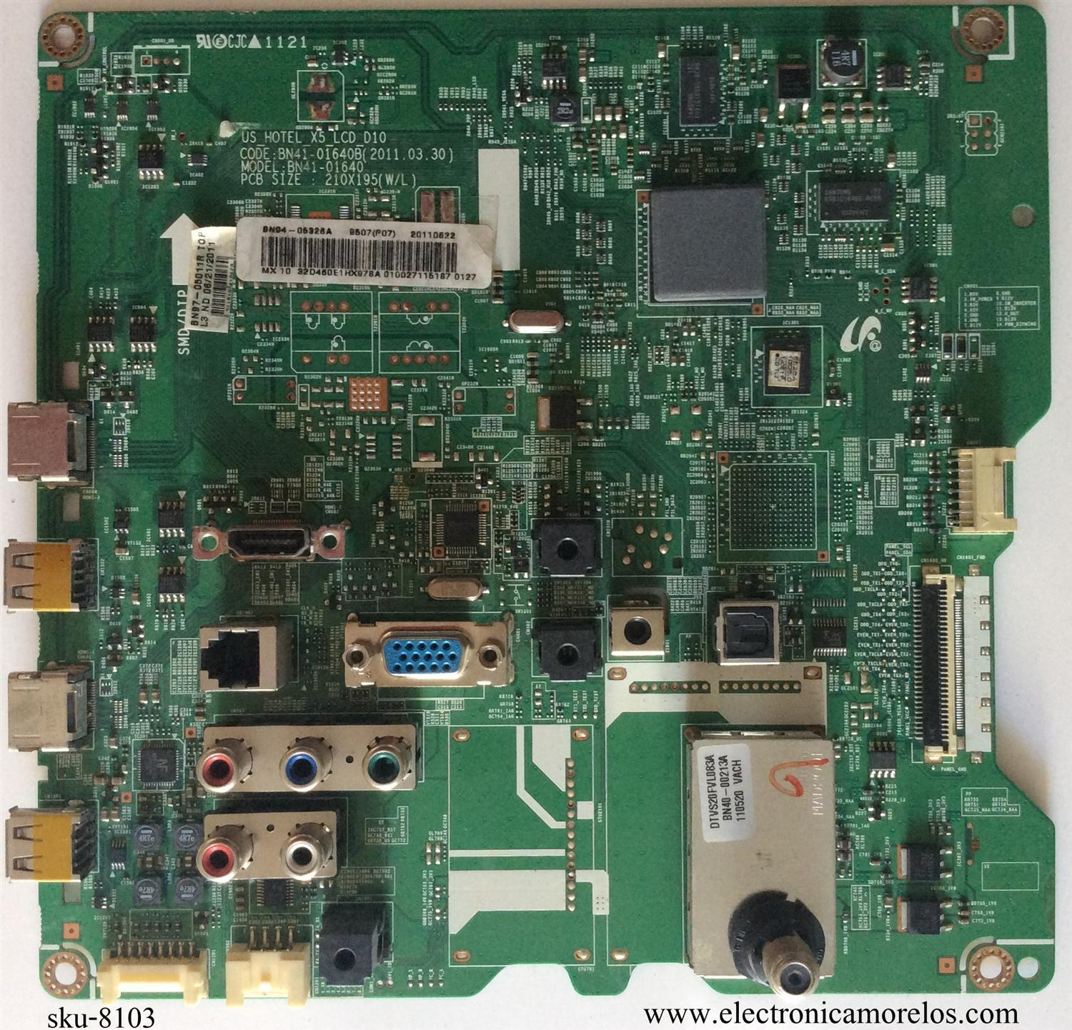 MAIN/ SAMSUNG BN94-05326A / BN41-01640B / BN97-05011R / MODELO LN32D460E1HXZX	