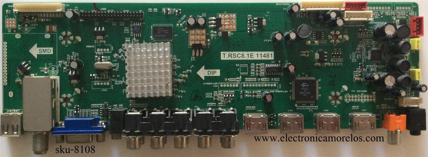 MAIN / RCA 1B2B0586 / T.RSC 8.1 E11481 / 42RE01TC81ELNA2-A1 / MODELO 42PA30RQ	