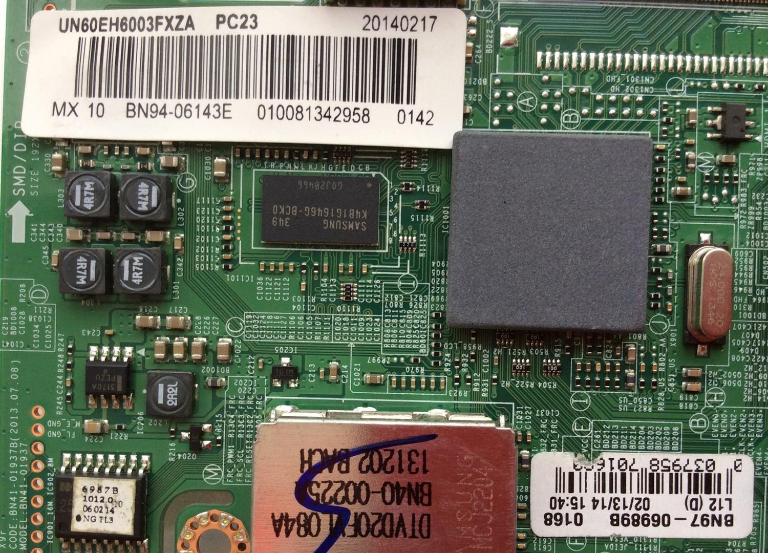 MAIN / SAMSUNG BN94-06143E / BN97-06989B / BN41-01937B / MODELO UN60EH6003FXZA IH02	 - Imagen 2