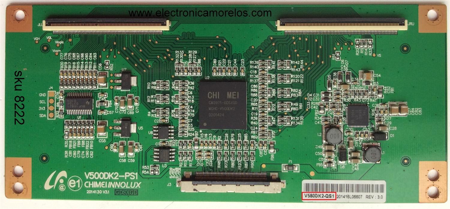 T-CON / RCA V580DK2-QS1 / V500DK2-PS1 / MODELO LED50B45RQ	