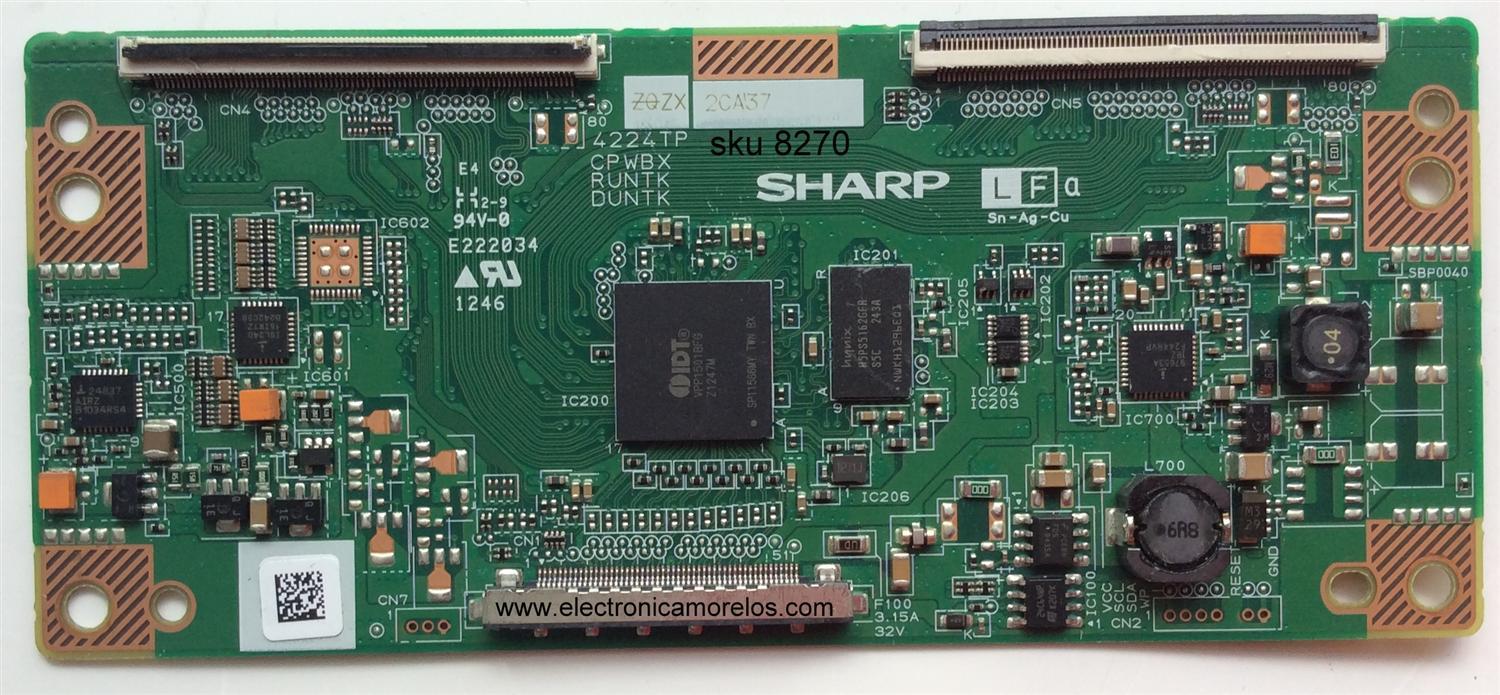 T-CON / RCA RUNTK4224TPZX / CPWBX4224TPZX / DUNTK4224TPZX / MODELO 46LA45RQ	