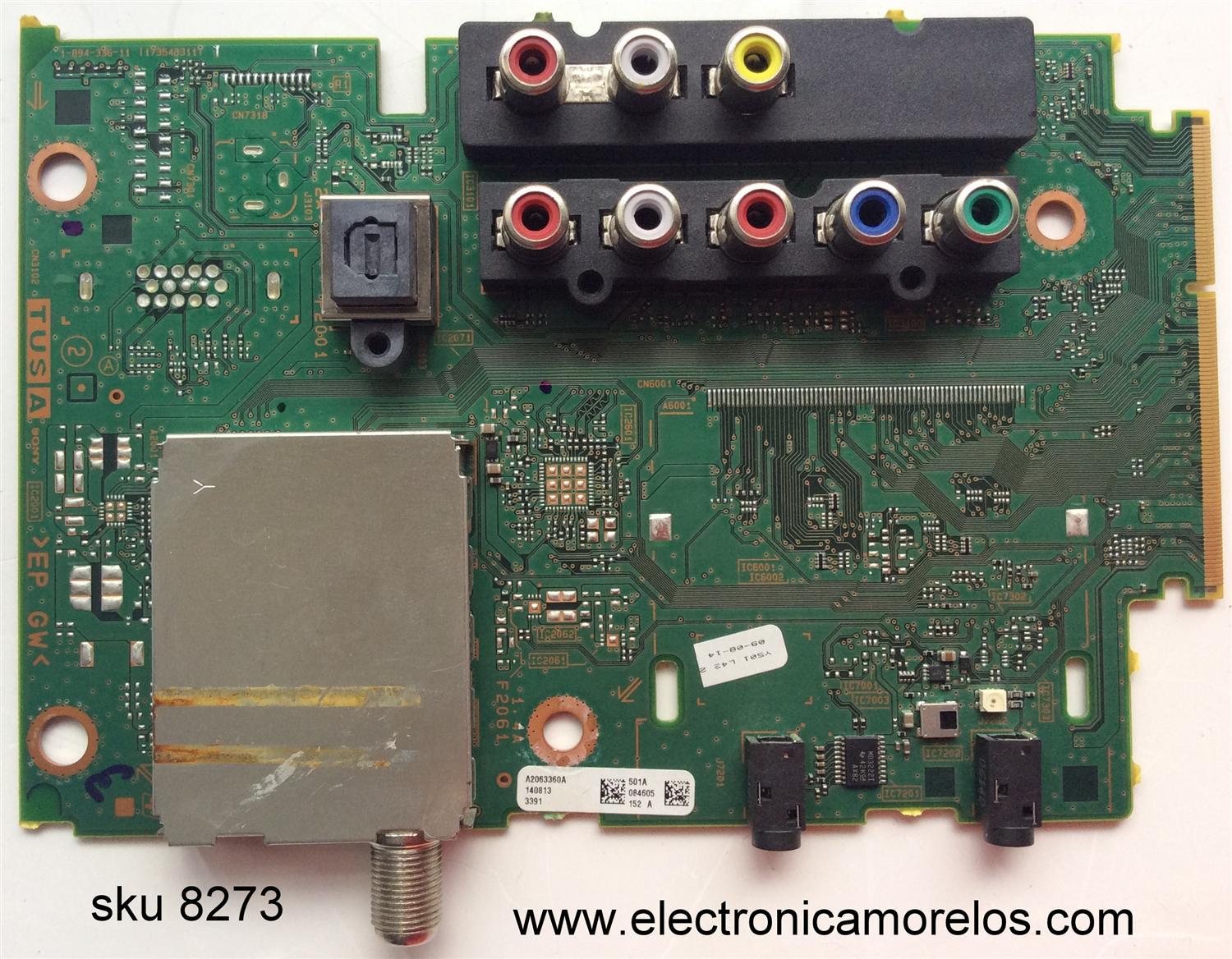 TARJETA TUNER DE A/V / SONY A-1989-740-B / A2063360A / 1-894-336-11 / MODELOS XBR-79X900B / XBR-49X850B / XBR-85X950B XBR-55X850B / XBR-65X850B / XBR-70X850B / PANEL SYV6535