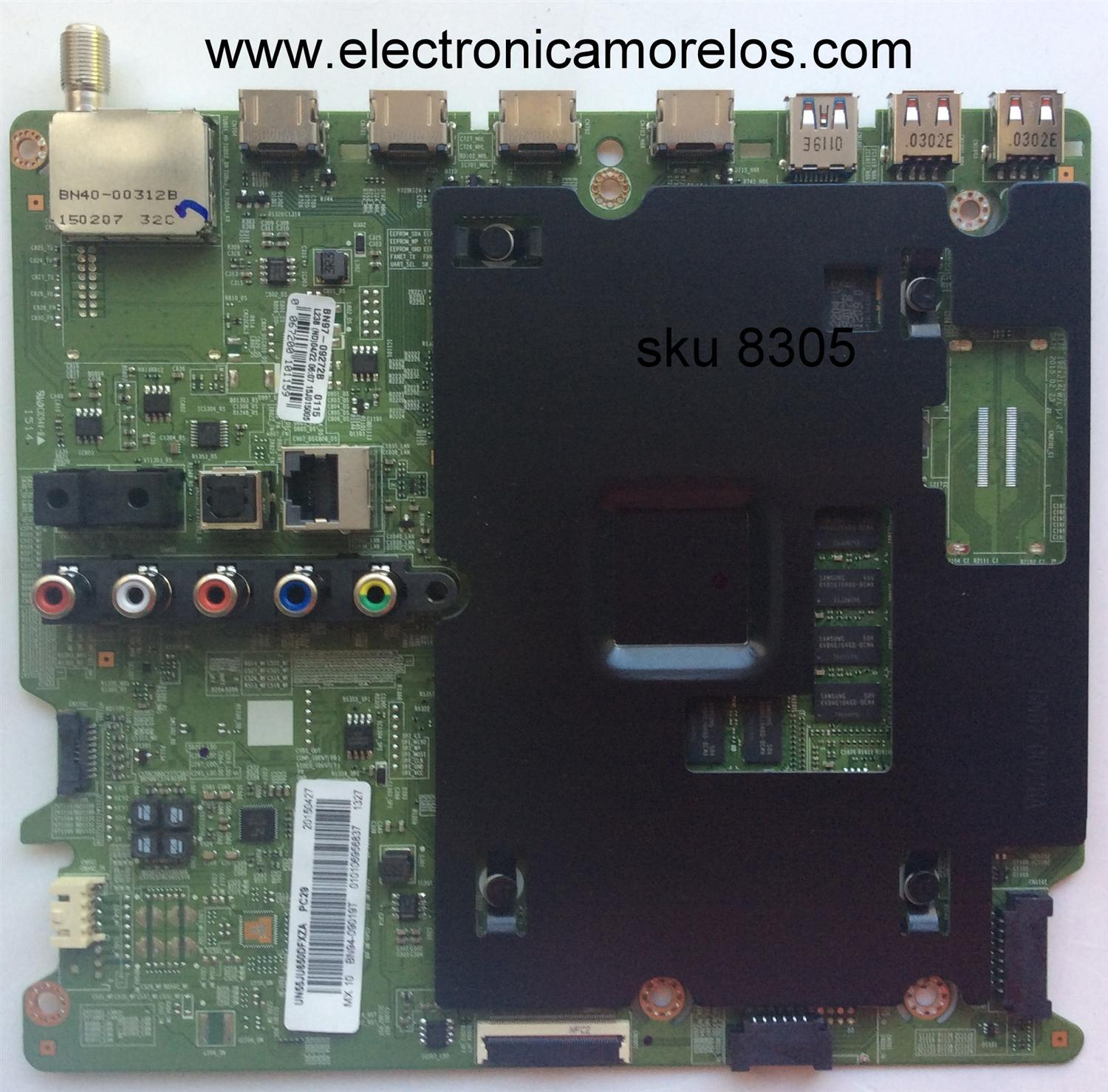 MAIN / SAMSUNG BN94-09019T / BN41-02344B / BN97-09272B / SUSTITUTAS BN97-10520F / BN94-09283Y / BN94-09402E / BN94-10520F / BN94-08775A / MODELO UN55JU650DFXZA TH01 / PANEL CY-GJ055HGLV1H