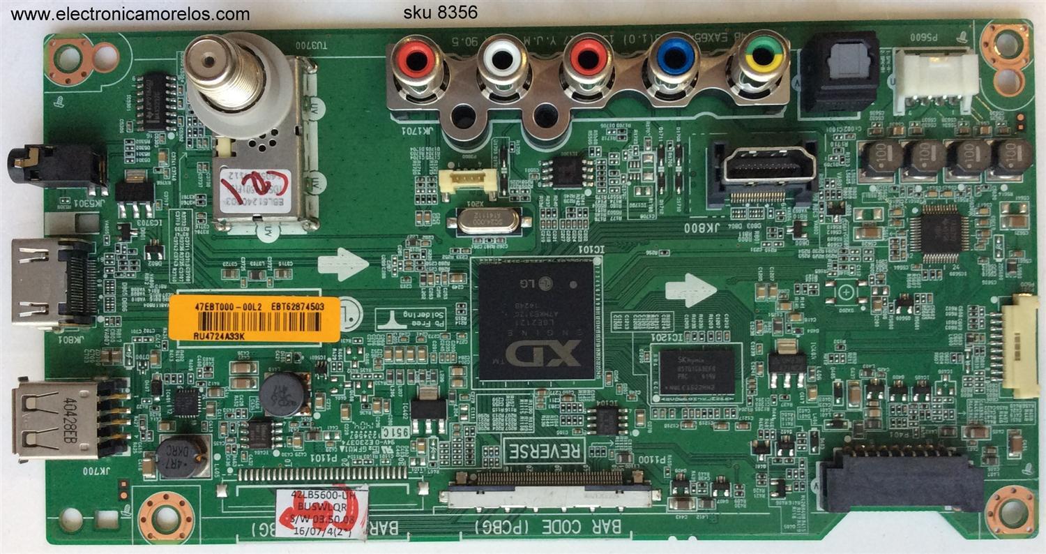 MAIN / LG EBT62874503 / EAX65469303 / MODELO 42LB5600-UH.BUSWLQR	
