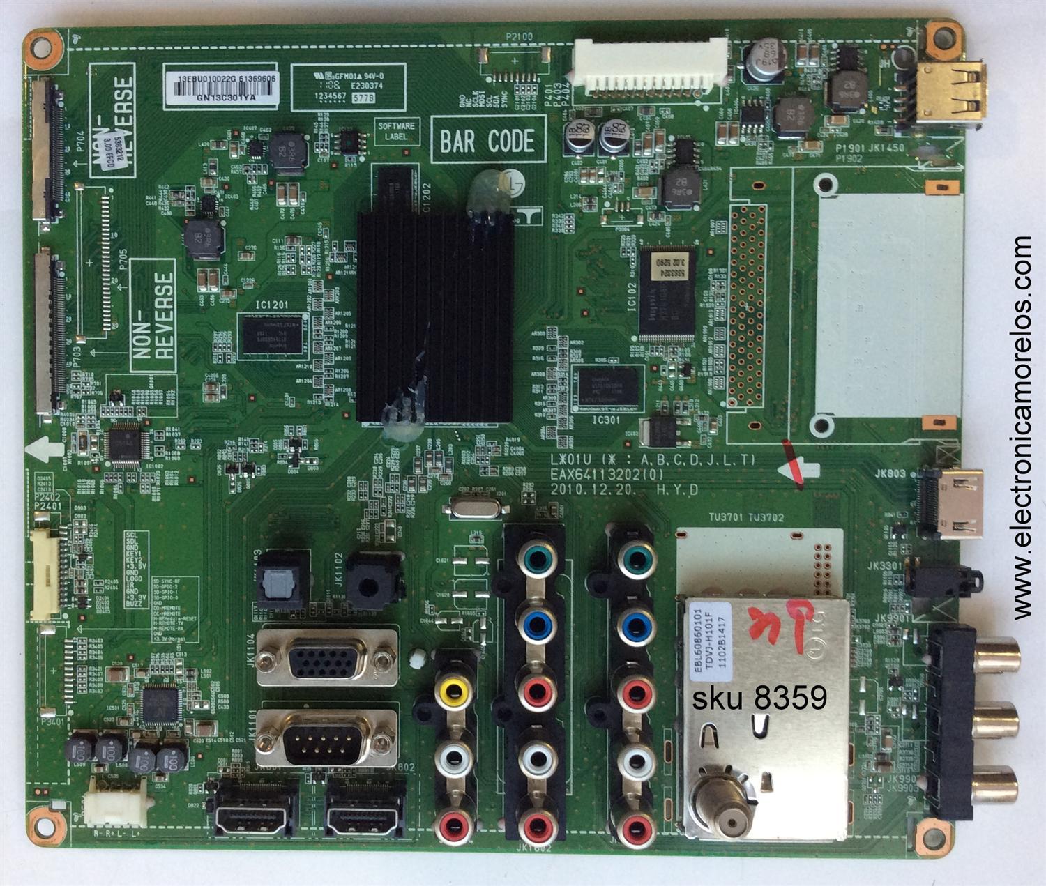 MAIN / LG EBR61369606 / EAX64113202(0) / MODELO 42LK520-UA.AUSYLJR / PANEL LC420WUF(SC)(A2)	