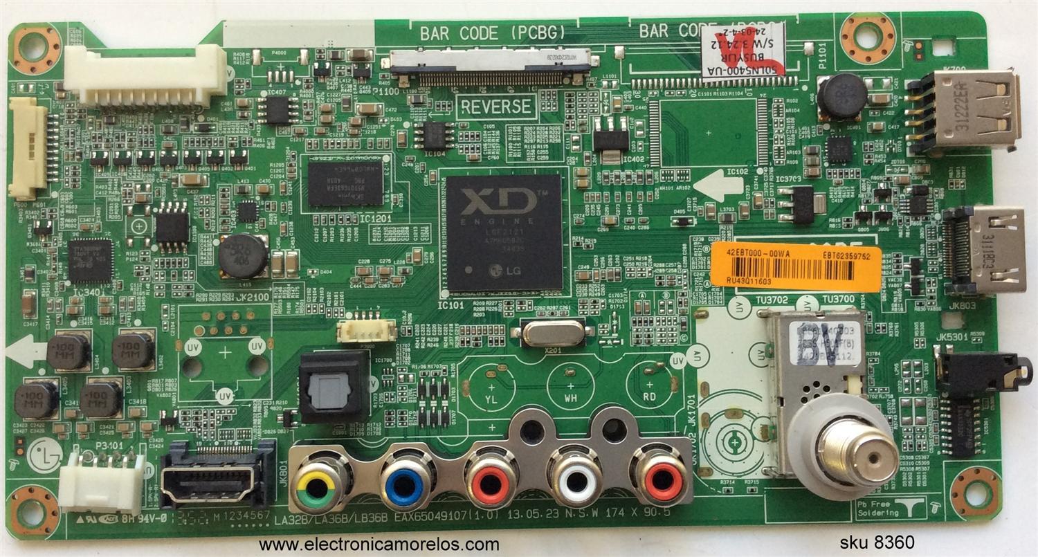 MAIN / LG EBT62359752 / EAX65049107 / MODELO 50LN5400-UA.BUSYLJR	/ PANEL LC500DUE (SF)(R2)