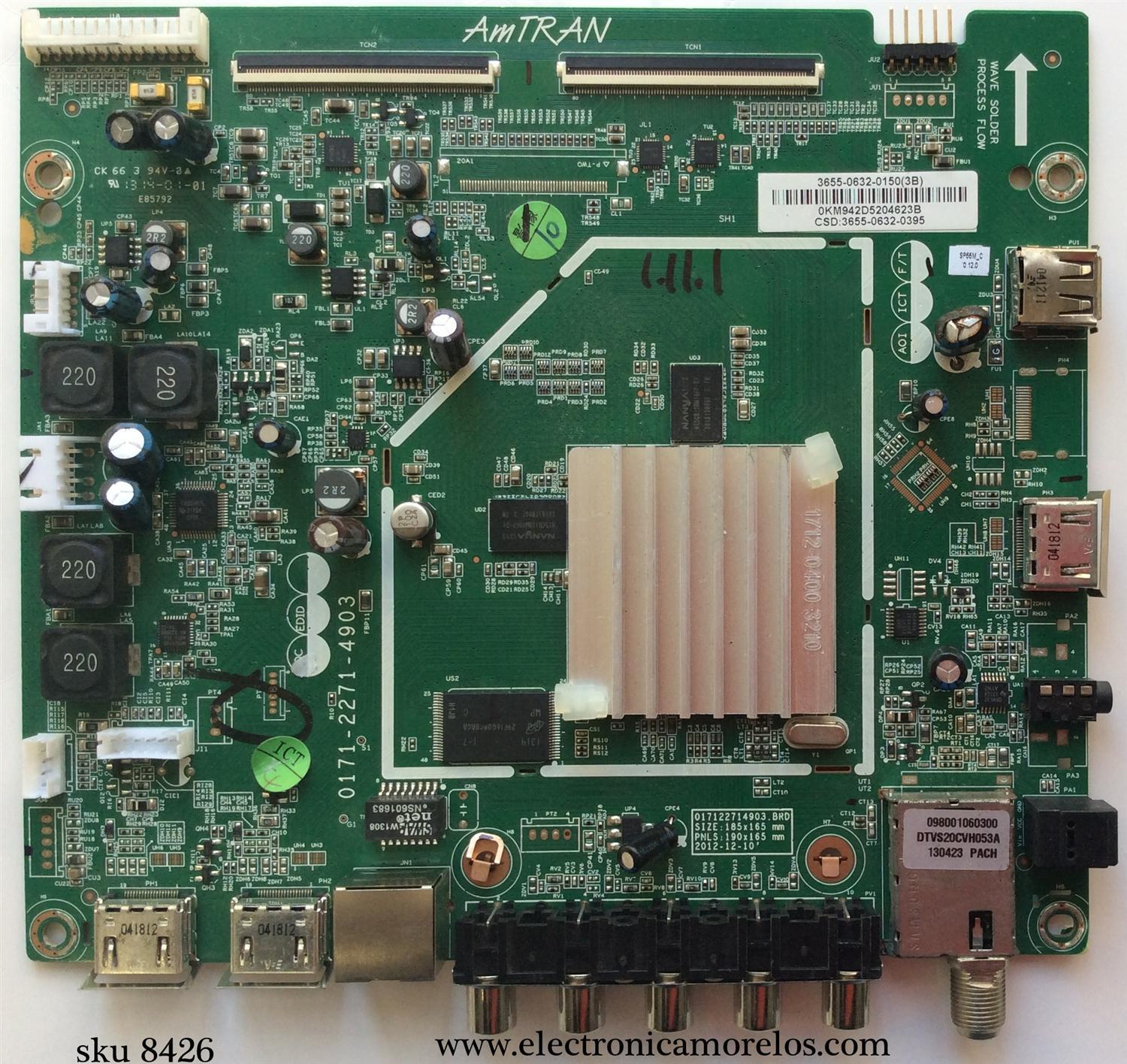 MAIN / JVC 3655-0632-0150 / 0171-2271-4903 / MODELO SP55M-C	