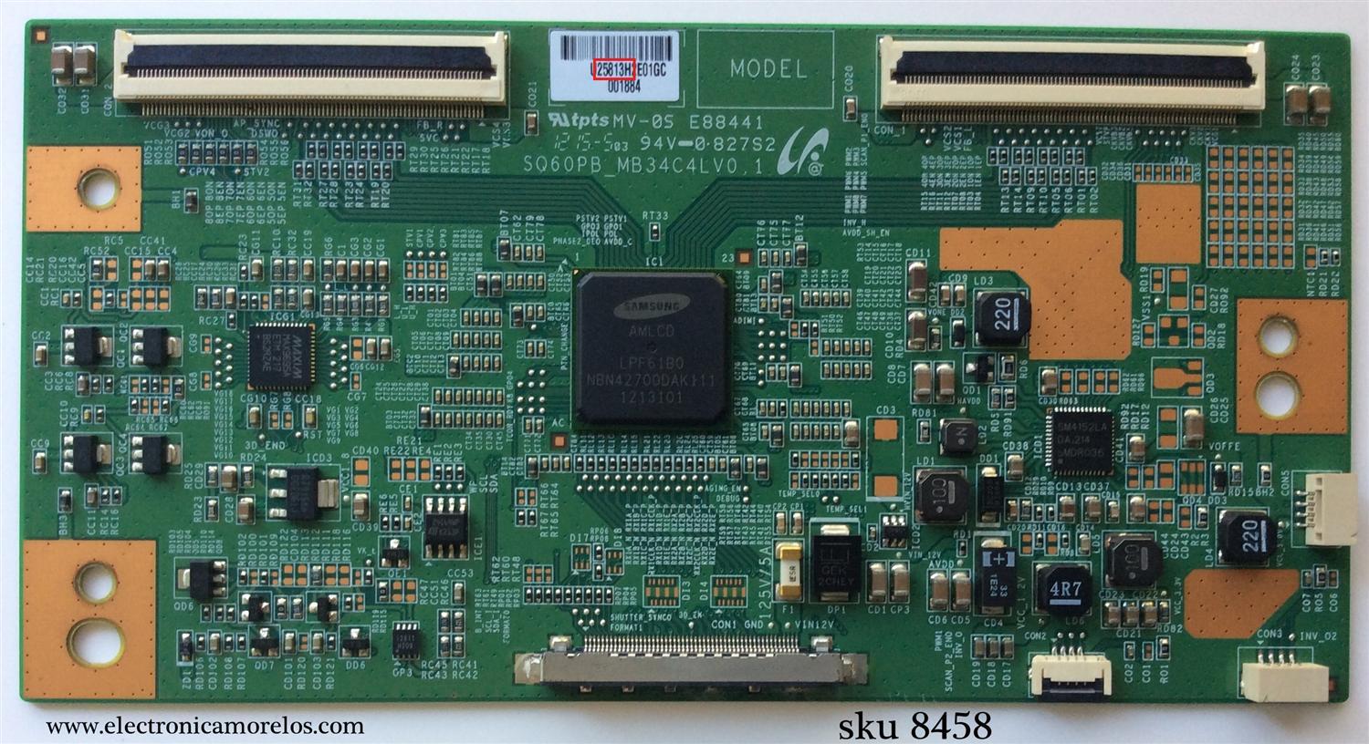 T-CON PARA TV TCL LJ94-25813H / 25813H / SQ60PB_MB34C4LV0.1 / MODELO LE55FHDF3300ZTAAA / LE55FHDF300ZTAAA