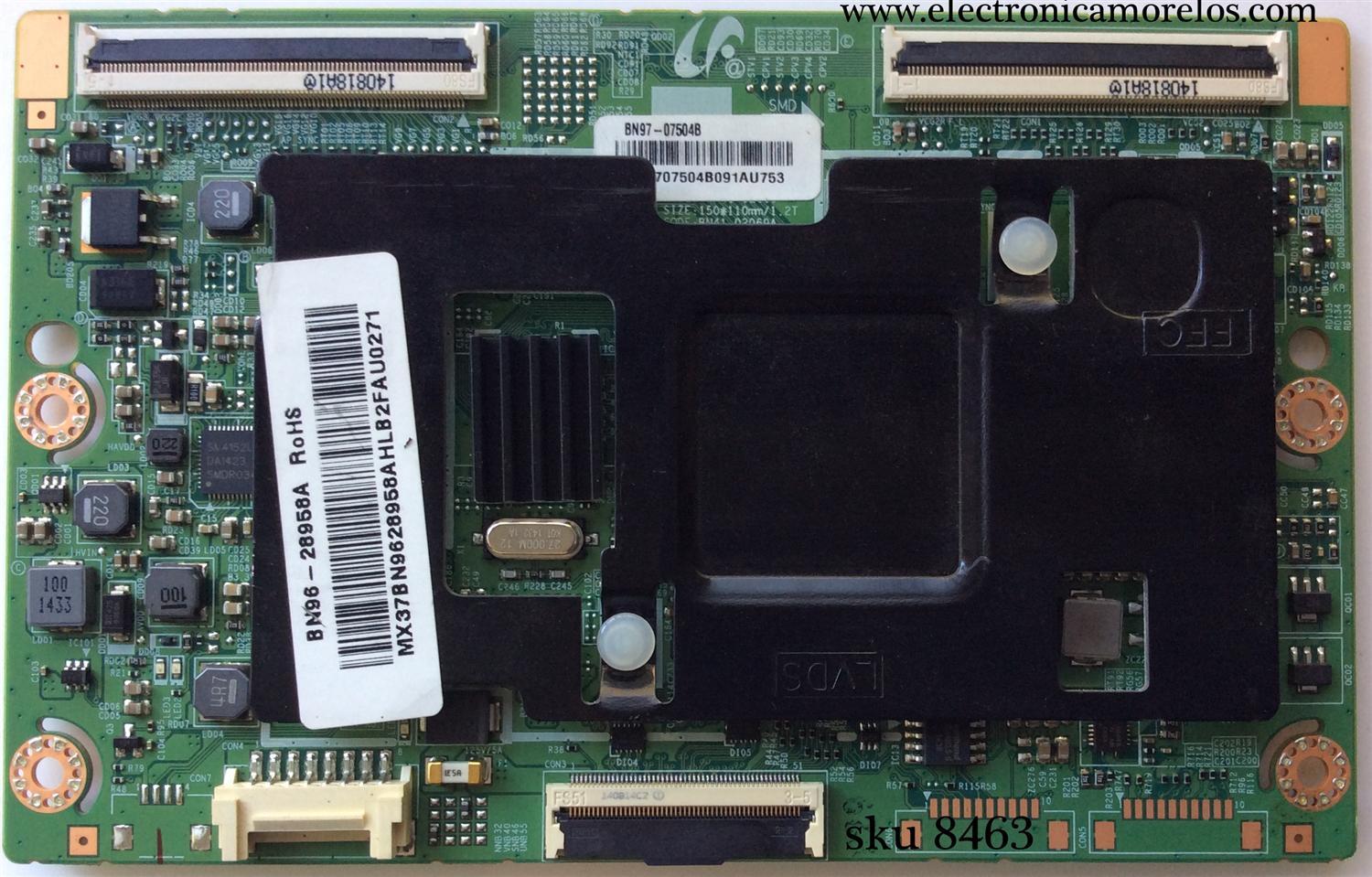 T-CON / SAMSUNG BN96-28958A / BN41-02069A / BN97-07504B / PANEL´S CY-DF460CSLV1H / CY-HF460CSLV2H / MODELOS UN46F6350AFXZA / UN46H6201AFXZA /  UN46F6300AFXZA UU03 / UN46F6400AFXZA UU03 / UN46FH6030FXZA US02 / UN46FH6030FXZA UF04 / UN46F6300AFXZA TU02 