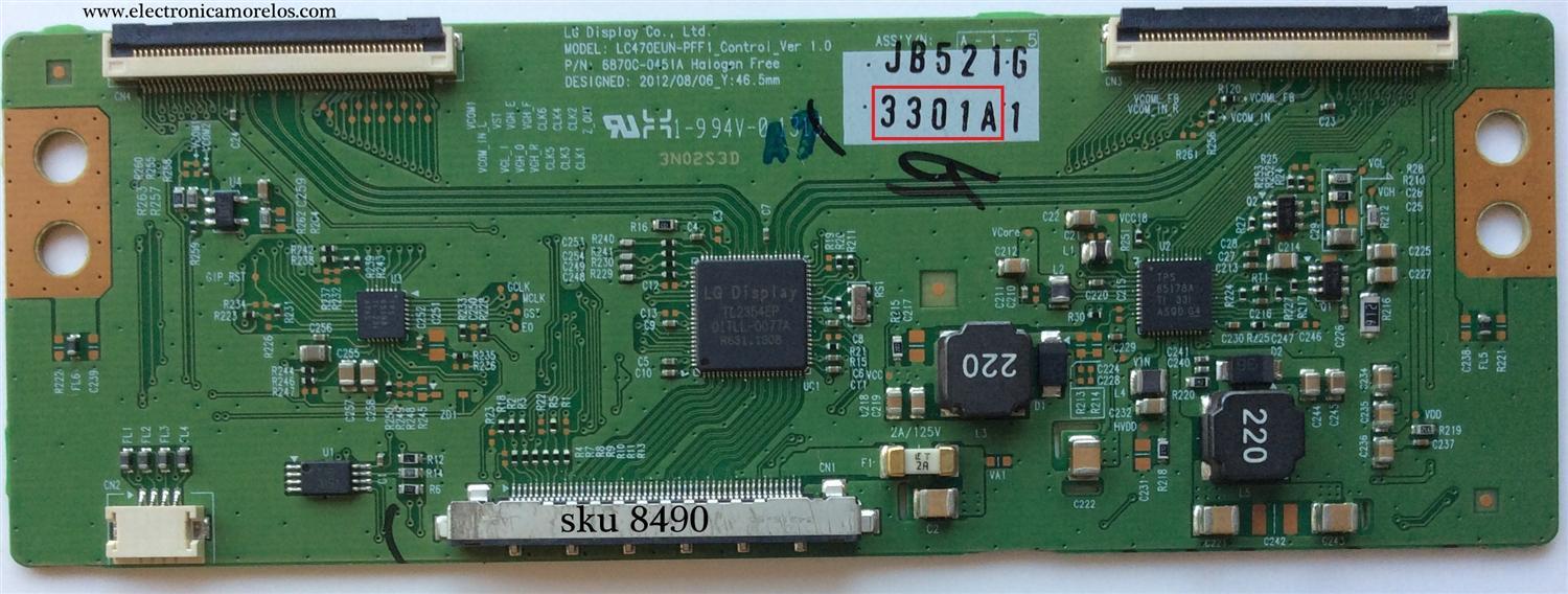 T-CON / JVC 6871L-3301A / 3301A / 6870C-0451A / MODELO SL42B-C	