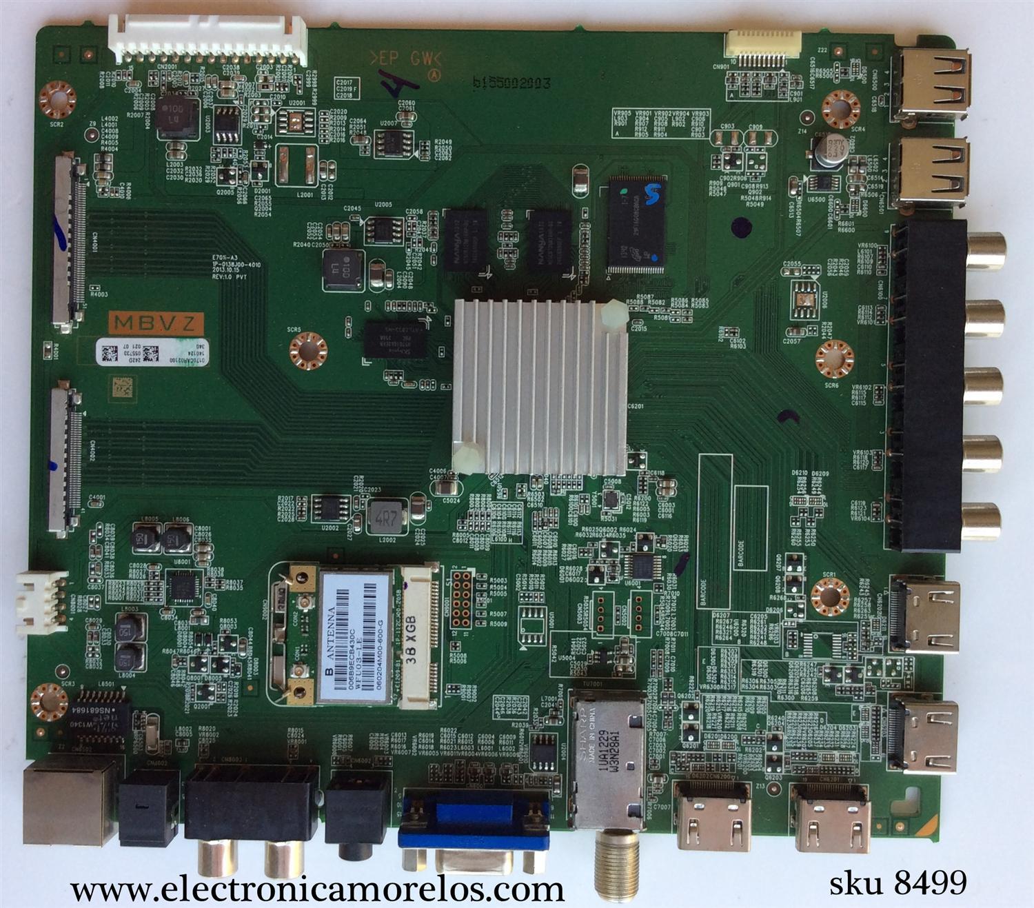 MAIN / VIZIO Y8386242S / 0170CAR02100 / 0170CAR02100 242 / 1P-0138J00-4010 / SUSTITUTAS Y8385904S / Y8385864S / Y8386216S / Y8386194S / PANEL JE695D3LB2N / MODELOS E701I-A3 LFTRNXDP / E701I-A3 LFTRNXDQ