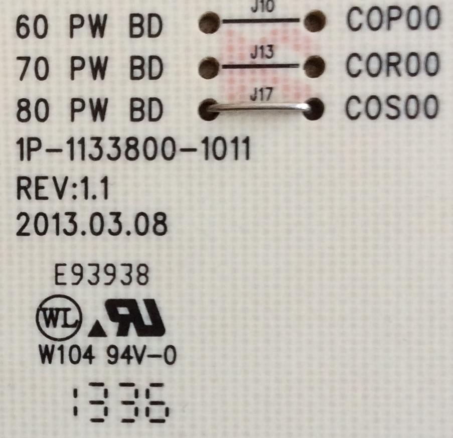 FUENTE DE PODER PARA TV VIZIO / NUMERO DE PARTE 09-80COS000-00 / 1P-1133800-1011 / 09-80C0S000-00 / 80 PW BD / COS00 / PANEL JE800D3LA8N / MODELOS M801D-A3 LFTROYCQ / M801D-A3 LFTROYAP / M801D-A3R LFTROYDP / M801D-A3R LFTROYDQ / M801D-A3R LFTROYBP - Imagen 3